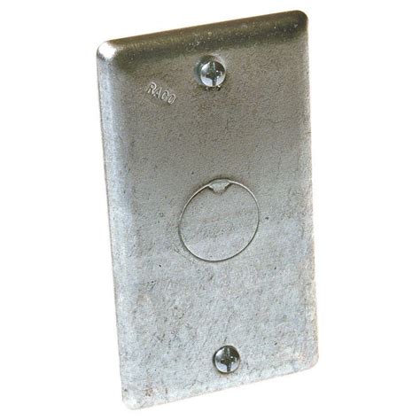 electrical box cover 1 2 inch single gang knockout|Hubbell.